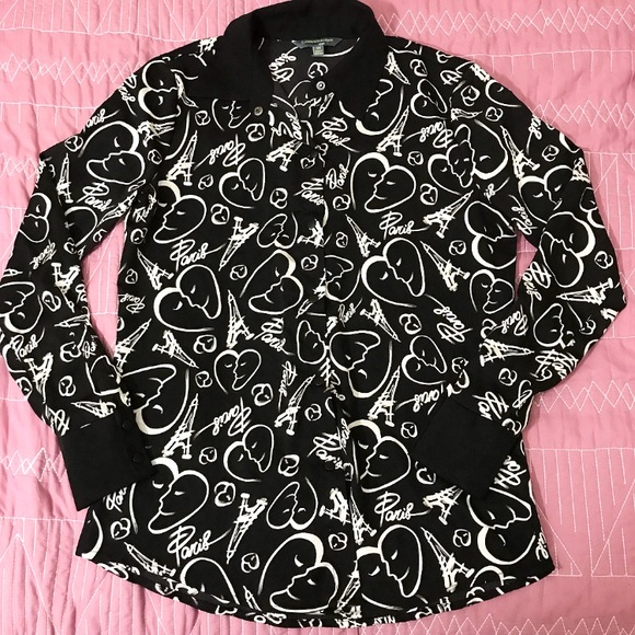 Catherine Malandrino Tops - Catherine Malandrino paris print blouse